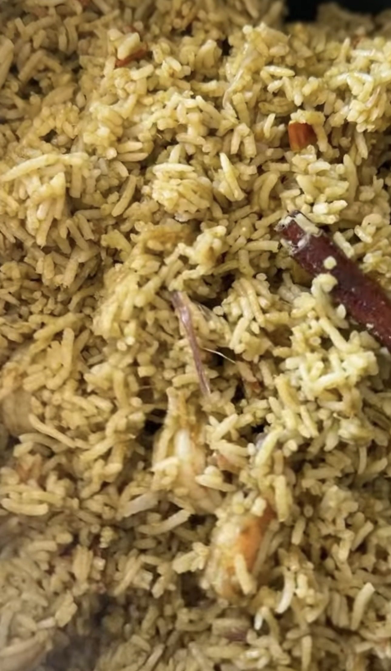Mom’s Yetti Pulao with prawns, rice and whole spices